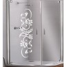 Aufkleber Glas Dekor Fenster Dusche Duschkabine Glas Tür Glastür Schaufenster Beschriftung Spa Wellness Meer Delphin Rose Wasser