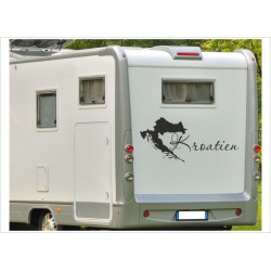 Wohnmobil Wohnwagen Caravan Camper Landkarte Kroatien 43 Aufkleber