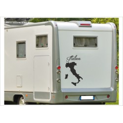 Wohnmobil Wohnwagen Caravan Camper Italien Karte 45 Aufkleber