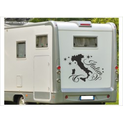 Wohnmobil Wohnwagen Caravan Camper Italien Karte 46 Aufkleber