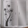 Aufkleber Glas Dekor Fenster Dusche Duschkabine Glas Tür Glastür Schaufenster Beschriftung Spa Wellness Meer Delphin Rose Wasser