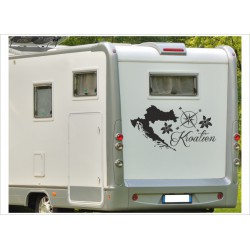 Wohnmobil Wohnwagen Caravan Camper Landkarte Kroatien 47 Aufkleber