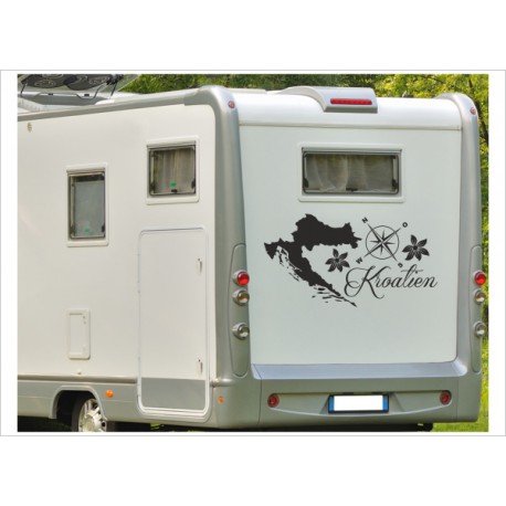 Wohnmobil Wohnwagen Caravan Camper Landkarte Kroatien 47 Aufkleber