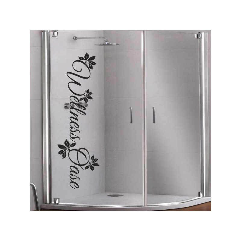 Aufkleber Glas Dekor Fenster Dusche Duschkabine Glas Tür Glastür Schaufenster Beschriftung Spa Wellness Meer Delphin Rose Wasser