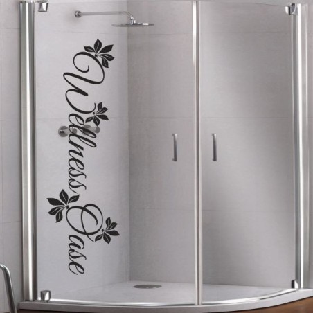 Aufkleber Glas Dekor Fenster Dusche Duschkabine Glas Tür Glastür Schaufenster Beschriftung Spa Wellness Meer Delphin Rose Wasser