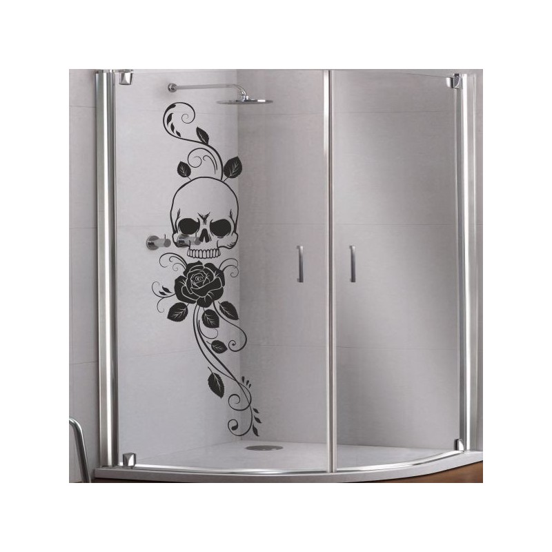 Aufkleber Glas Dekor Fenster Dusche Duschkabine Glas Tür Glastür Schaufenster Beschriftung Spa Wellness Meer Delphin Rose Wasser