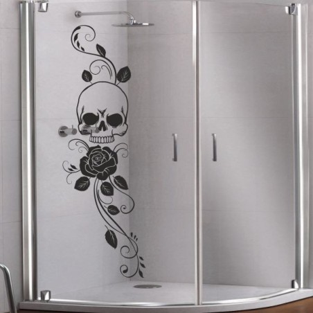 Aufkleber Glas Dekor Fenster Dusche Duschkabine Glas Tür Glastür Schaufenster Beschriftung Spa Wellness Meer Delphin Rose Wasser