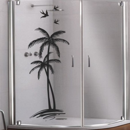 Aufkleber Glas Dekor Fenster Dusche Duschkabine Glas Tür Glastür Schaufenster Beschriftung Spa Wellness Meer Delphin Rose Wasser