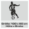 Wandaufkleber Wandtattoo Sport Fußball Kicker Ball Spiel Kinder Kids Snowbord Skateboard Skater Ski Stuntroller Roller