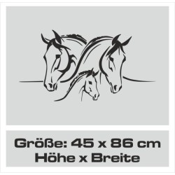 Aufleber Auto Pferd Fohlen Stute Hengst Hufeisen Glück Spruch Dekor Stall Pferdehof Reiten Sport Familie Ponny Kinder Tattoo
