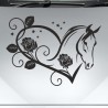 Aufleber Auto Pferd Fohlen Stute Hengst Hufeisen Glück Spruch Dekor Stall Pferdehof Reiten Sport Familie Ponny Kinder Tattoo