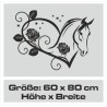 Aufleber Auto Pferd Fohlen Stute Hengst Hufeisen Glück Spruch Dekor Stall Pferdehof Reiten Sport Familie Ponny Kinder Tattoo