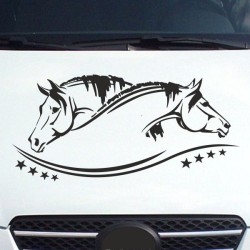 Aufleber Auto Pferd Fohlen Stute Hengst Hufeisen Glück Spruch Dekor Stall Pferdehof Reiten Sport Familie Ponny Kinder Tattoo