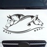 Aufleber Auto Pferd Fohlen Stute Hengst Hufeisen Glück Spruch Dekor Stall Pferdehof Reiten Sport Familie Ponny Kinder Tattoo