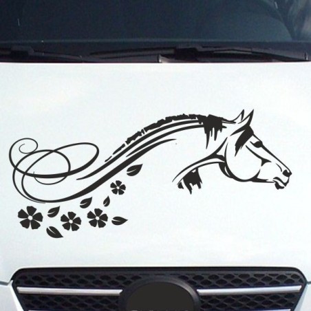 Aufleber Auto Pferd Fohlen Stute Hengst Hufeisen Glück Spruch Dekor Stall Pferdehof Reiten Sport Familie Ponny Kinder Tattoo