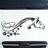 Aufleber Auto Pferd Fohlen Stute Hengst Hufeisen Glück Spruch Dekor Stall Pferdehof Reiten Sport Familie Ponny Kinder Tattoo
