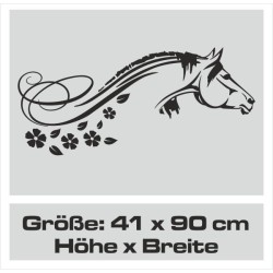 Aufleber Auto Pferd Fohlen Stute Hengst Hufeisen Glück Spruch Dekor Stall Pferdehof Reiten Sport Familie Ponny Kinder Tattoo