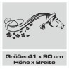 Aufleber Auto Pferd Fohlen Stute Hengst Hufeisen Glück Spruch Dekor Stall Pferdehof Reiten Sport Familie Ponny Kinder Tattoo