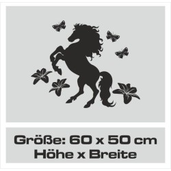 Aufleber Auto Pferd Fohlen Stute Hengst Hufeisen Glück Spruch Dekor Stall Pferdehof Reiten Sport Familie Ponny Kinder Tattoo