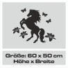 Aufleber Auto Pferd Fohlen Stute Hengst Hufeisen Glück Spruch Dekor Stall Pferdehof Reiten Sport Familie Ponny Kinder Tattoo