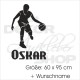 Kinder Wandaufkleber Wandtattoo AufkleberSport Basketball Spieler 93+ Wunschname Aufkleber