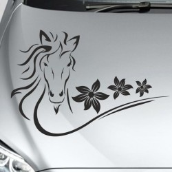 Aufleber Auto Pferd Fohlen Stute Hengst Hufeisen Glück Spruch Dekor Stall Pferdehof Reiten Sport Familie Ponny Kinder Tattoo