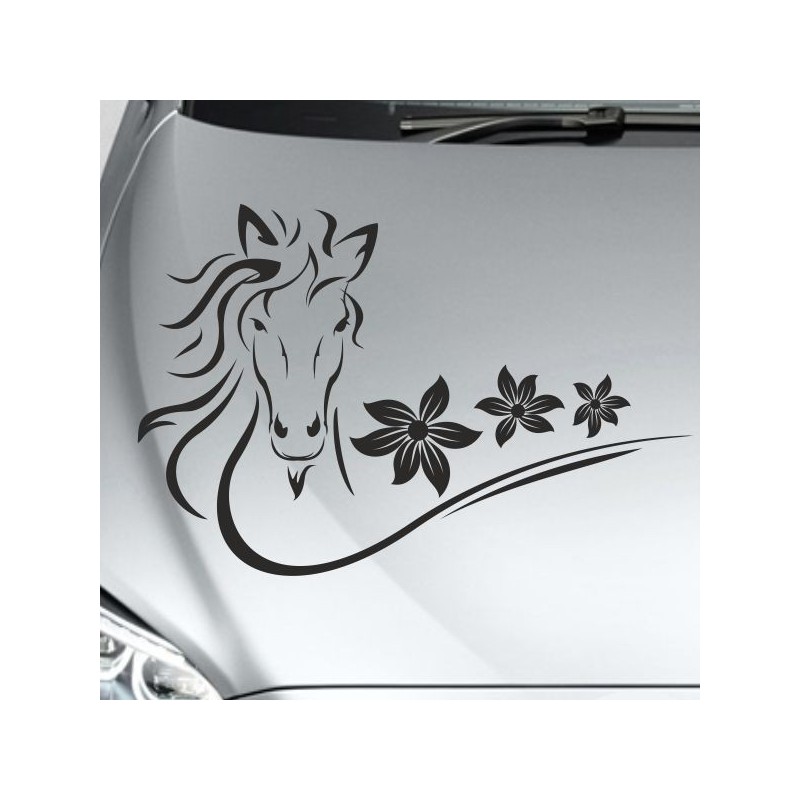 Aufleber Auto Pferd Fohlen Stute Hengst Hufeisen Glück Spruch Dekor Stall Pferdehof Reiten Sport Familie Ponny Kinder Tattoo