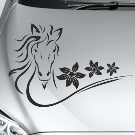 Aufleber Auto Pferd Fohlen Stute Hengst Hufeisen Glück Spruch Dekor Stall Pferdehof Reiten Sport Familie Ponny Kinder Tattoo