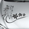 Aufleber Auto Pferd Fohlen Stute Hengst Hufeisen Glück Spruch Dekor Stall Pferdehof Reiten Sport Familie Ponny Kinder Tattoo