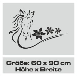 Aufleber Auto Pferd Fohlen Stute Hengst Hufeisen Glück Spruch Dekor Stall Pferdehof Reiten Sport Familie Ponny Kinder Tattoo