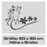 Aufleber Auto Pferd Fohlen Stute Hengst Hufeisen Glück Spruch Dekor Stall Pferdehof Reiten Sport Familie Ponny Kinder Tattoo