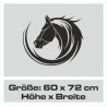 Aufleber Auto Pferd Fohlen Stute Hengst Hufeisen Glück Spruch Dekor Stall Pferdehof Reiten Sport Familie Ponny Kinder Tattoo