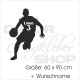 Kinder Wandaufkleber Wandtattoo Aufkleber  Basketball Spieler Sport 95 + Wunschname Aufkleber
