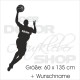 Kinder Wandaufkleber Wandtattoo Aufkleber  Basketball Spieler Sport 96+ Wunschname Aufkleber