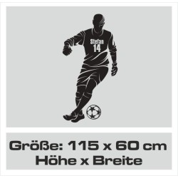 Wandaufkleber Wandtattoo Sport Fußball Kicker Ball Spiel Kinder Kids Snowbord Skateboard Skater Ski Stuntroller Roller