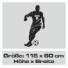 Wandaufkleber Wandtattoo Sport Fußball Kicker Ball Spiel Kinder Kids Snowbord Skateboard Skater Ski Stuntroller Roller