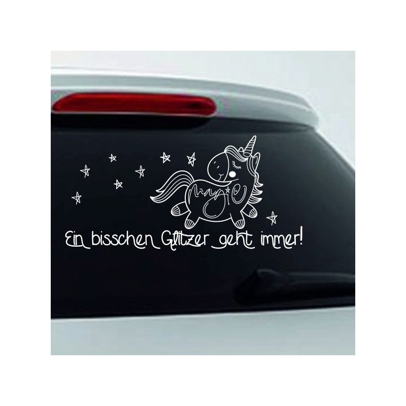 Einhorn Aufkleber Tattoo Sticker Unicorn Sternenstaub Glitzer Prinz Luftballon Herz Liebe Glitzer Sterne Staub Magie Glück