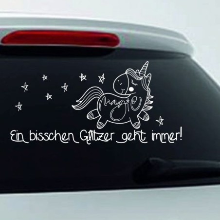 Einhorn Aufkleber Tattoo Sticker Unicorn Sternenstaub Glitzer Prinz Luftballon Herz Liebe Glitzer Sterne Staub Magie Glück