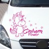 Einhorn Aufkleber Tattoo Sticker Unicorn Sternenstaub Glitzer Prinz Luftballon Herz Liebe Glitzer Sterne Staub Magie Glück