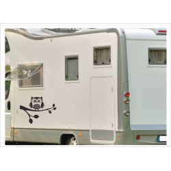 Wohnmobil Wohnwagen Caravan Camper Ast Vögel Uhu Eule 60 Aufkleber-SET