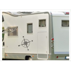 Wohnmobil Wohnwagen Caravan Camper Kompass Windrose 61  Aufkleber-SET