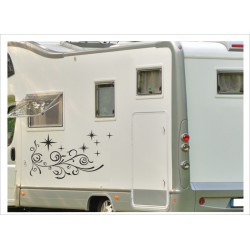 Wohnmobil Wohnwagen Caravan Camper Dekor Sterne 63  Aufkleber-SET