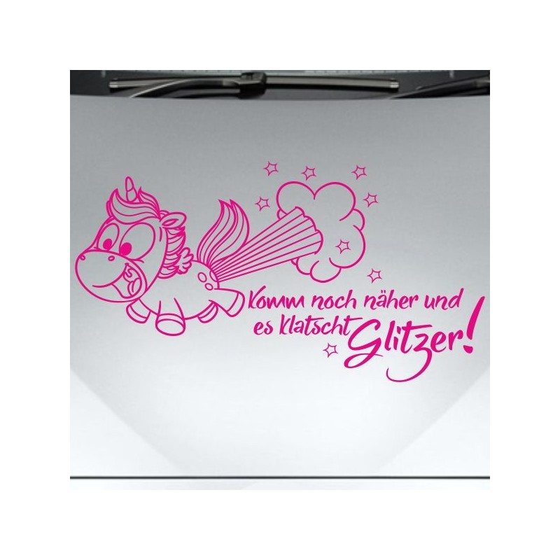 Einhorn Aufkleber Tattoo Sticker Unicorn Sternenstaub Glitzer Prinz Luftballon Herz Liebe Glitzer Sterne Staub Magie Glück