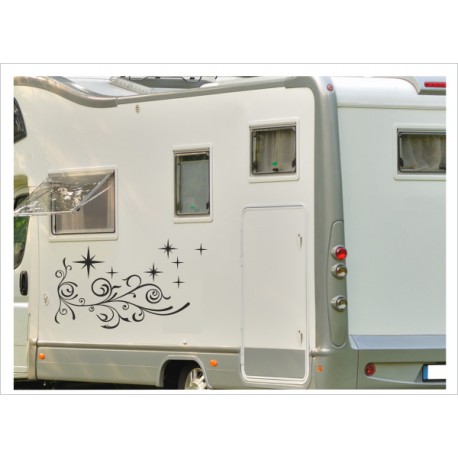 Wohnmobil Wohnwagen Caravan Camper Dekor Sterne 63  Aufkleber-SET