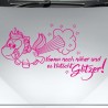 Einhorn Aufkleber Tattoo Sticker Unicorn Sternenstaub Glitzer Prinz Luftballon Herz Liebe Glitzer Sterne Staub Magie Glück