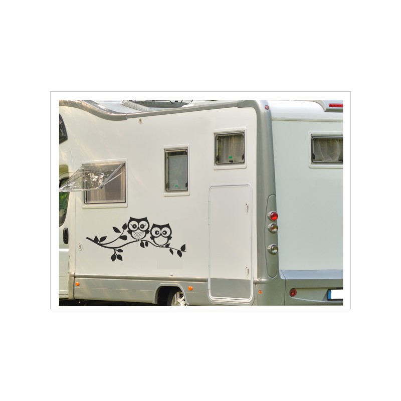 Wohnmobil Wohnwagen Caravan Camper Ast Uhu Eule Ehepaar 65 Aufkleber-SET -  Der Dekor Aufkleber Shop