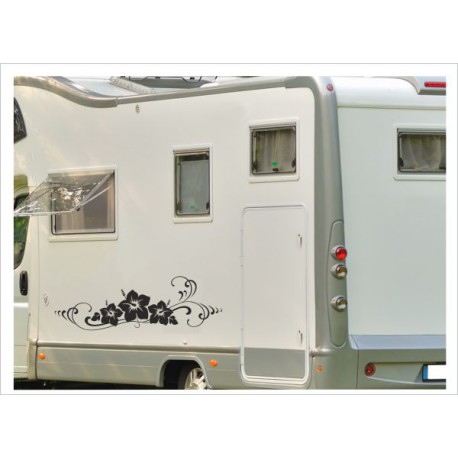Wohnmobil Wohnwagen Caravan Camper Blumen Ranke Tattoo 69  Aufkleber-SET