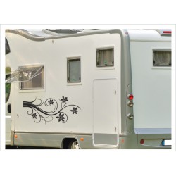 Wohnmobil Wohnwagen Caravan Camper Ast Baum Blumen Tattoo 71  Aufkleber-SET
