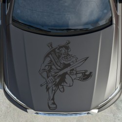Aufkleber Auto Car Wikinger Viking Wölfe Wolf Runen Schwert Schild Rabe Runen Odin Odin´s Wölfe Böse Kette Valhalla Walhalla