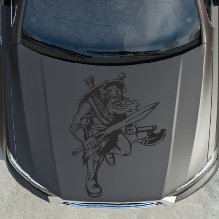 Aufkleber Auto Car Wikinger Viking Wölfe Wolf Runen Schwert Schild Rabe Runen Odin Odin´s Wölfe Böse Kette Valhalla Walhalla